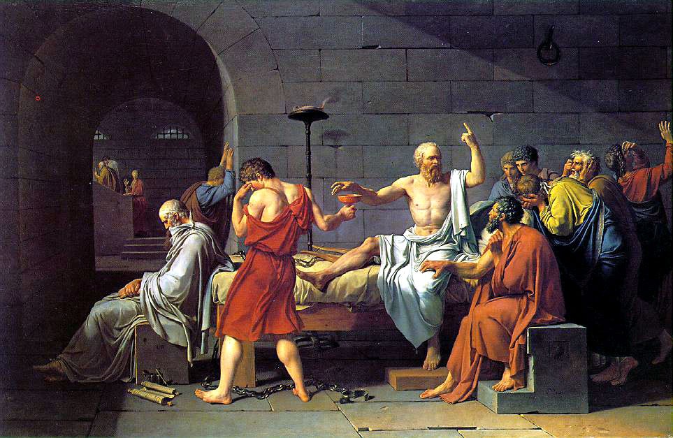 The Death of Socrates, by Jacques-Louis David, 1787