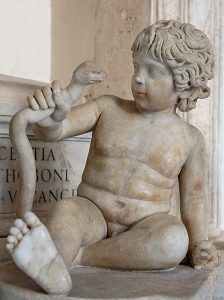 Baby Heracles with the snake