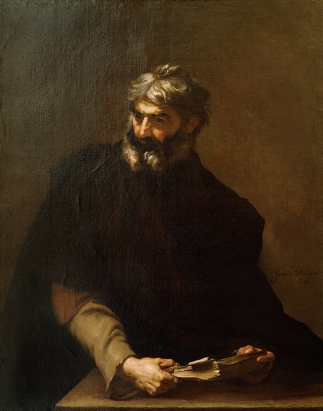 Protagoras of Abdera /Painting by Ribera -