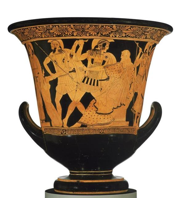Krater with Troy scene