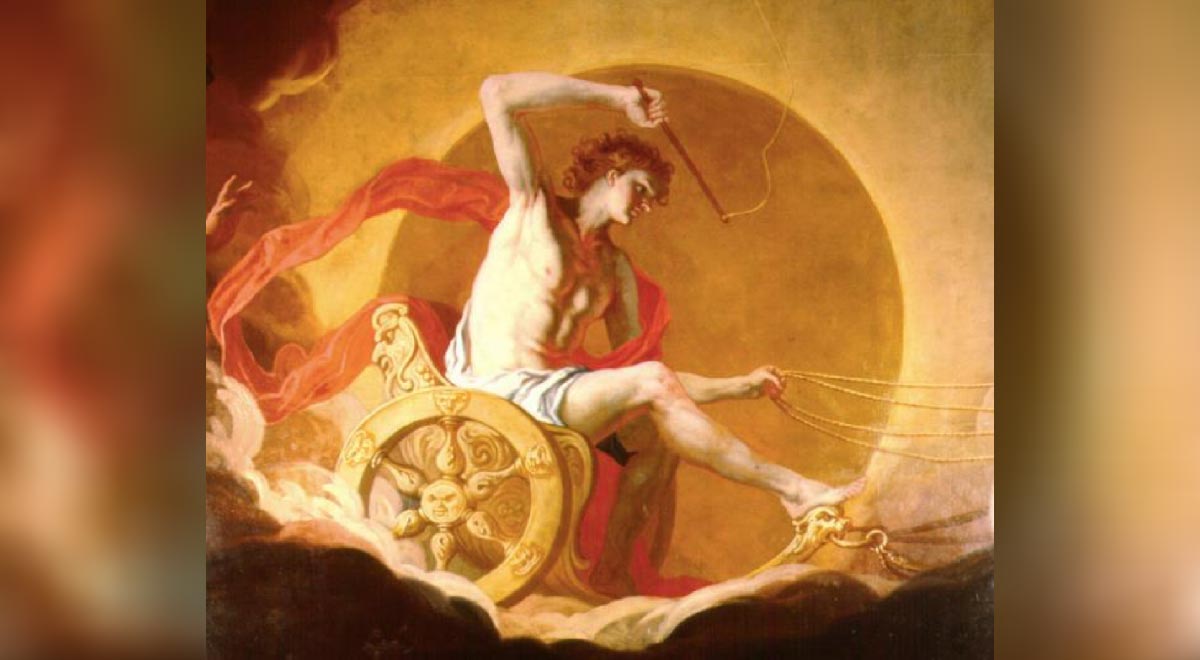 Painting of the Greek sun god