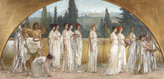 Painting of the Ancient Greek festival