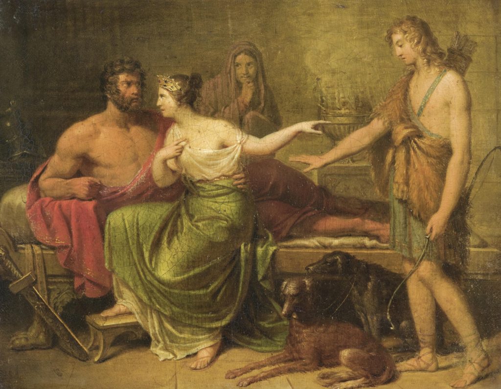 Painting of Hippolytus with his parents