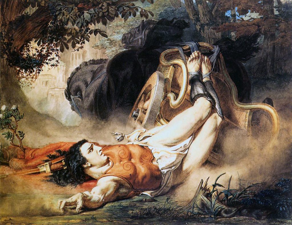Painting of Hippolytus' death