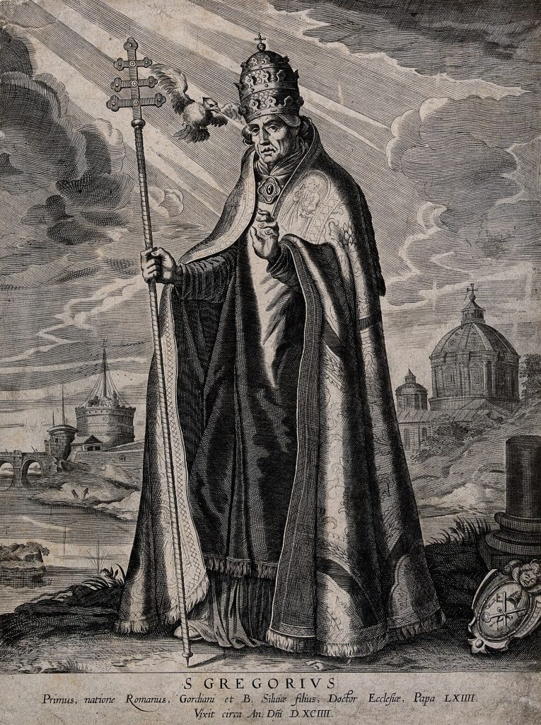 Saint Gregory the Great. Engraving by A. Hogenberg
