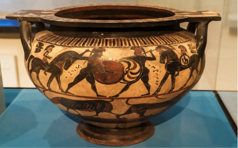 Memnon and Achilles fighting 