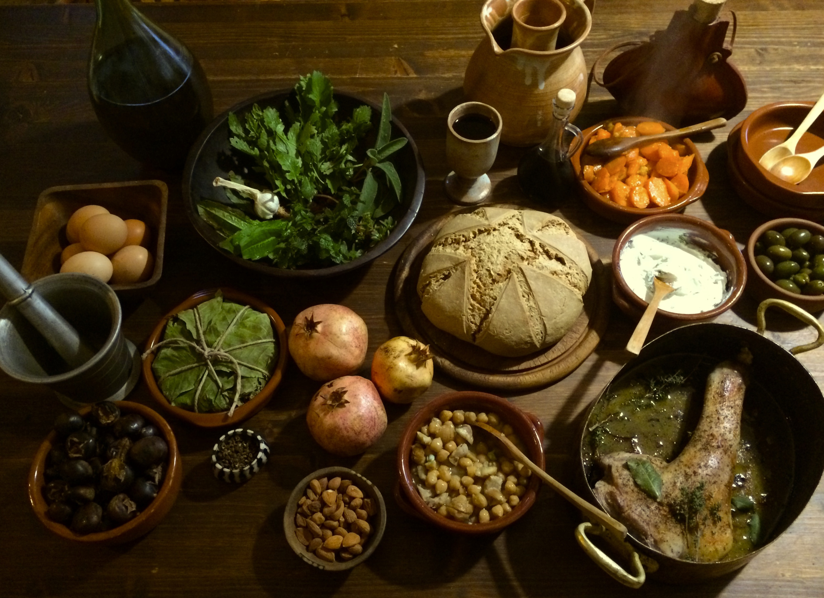 A Dinner Spread Based On Meals In Ancient Rome