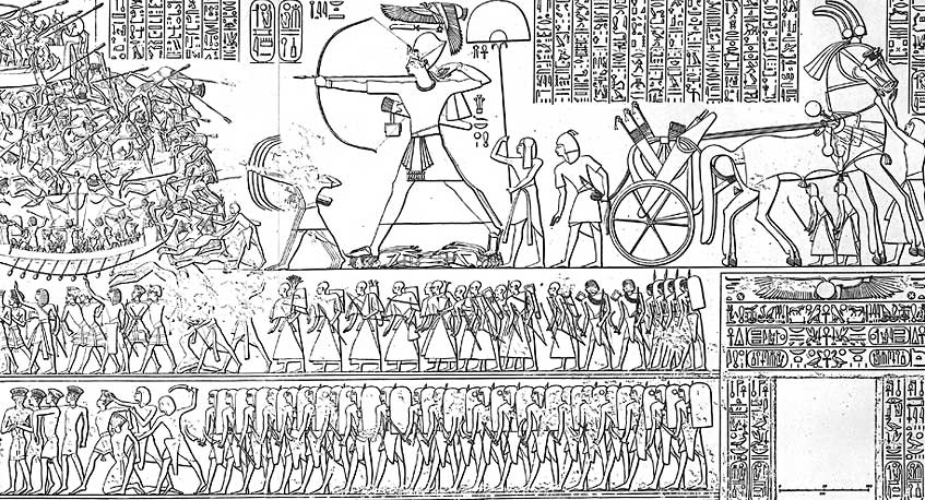 Ramses III battling the Sea Peoples