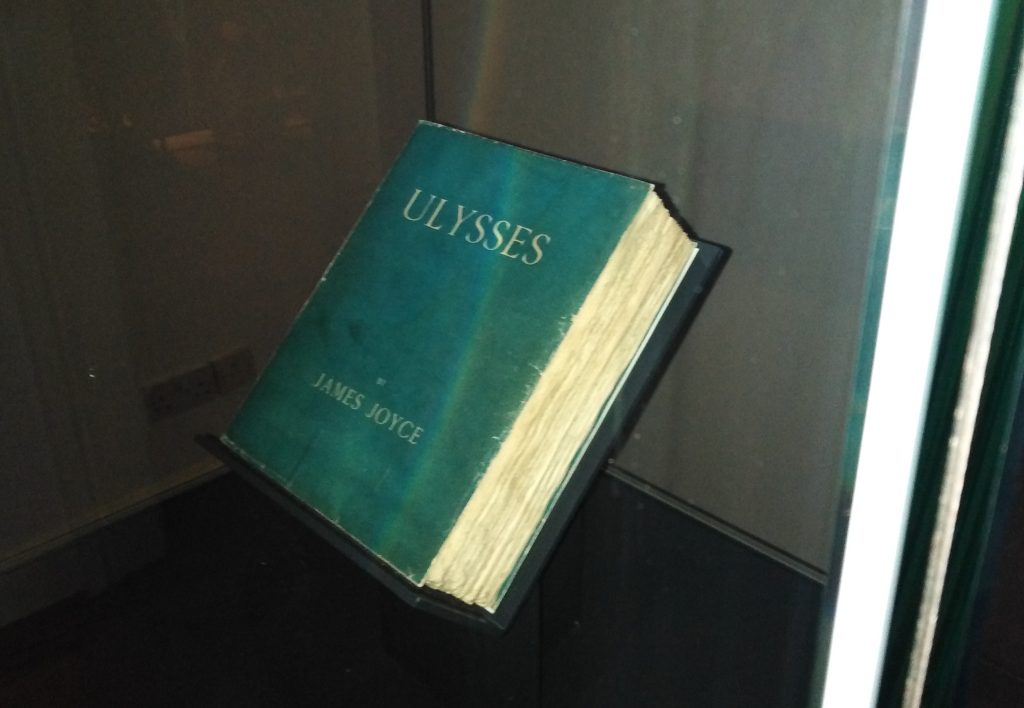 The first ever edition of Ulysses, at the Museum of Literature Ireland.