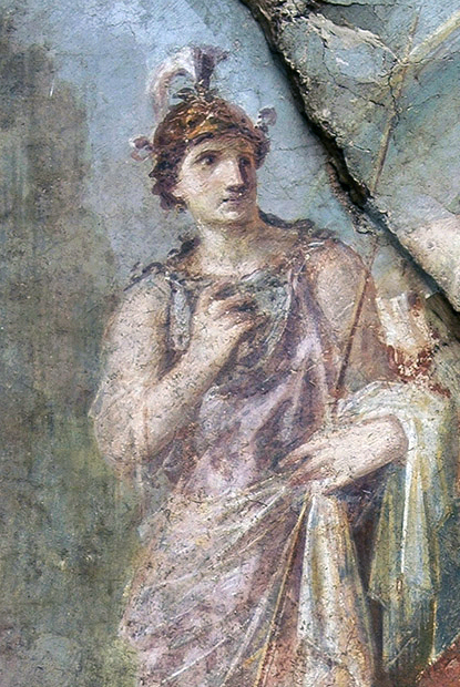 Fresco of the Roman goddess Minerva.